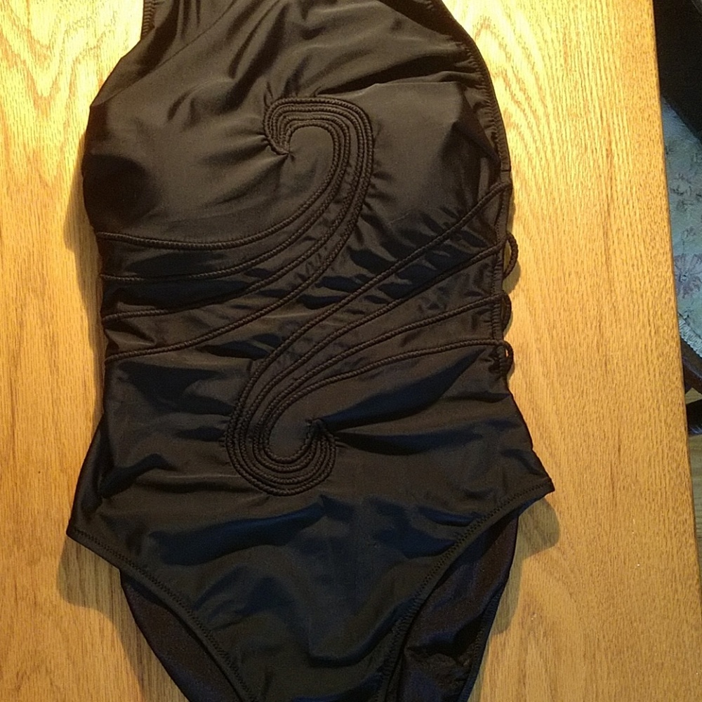 #3 GOTTEX Israeli Couture DESIGNER Unique & Edgy Swimsuit  NWT